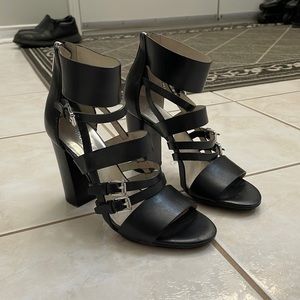 Michael Kors Gladiator Sandals with Silver Hardware and Mini platform